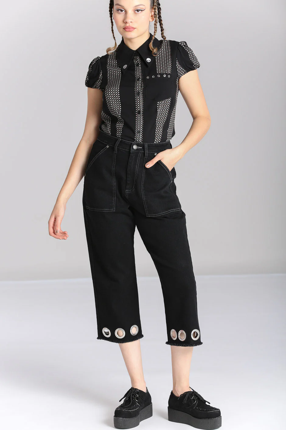 Destroya Cropped Jeans - Image 4