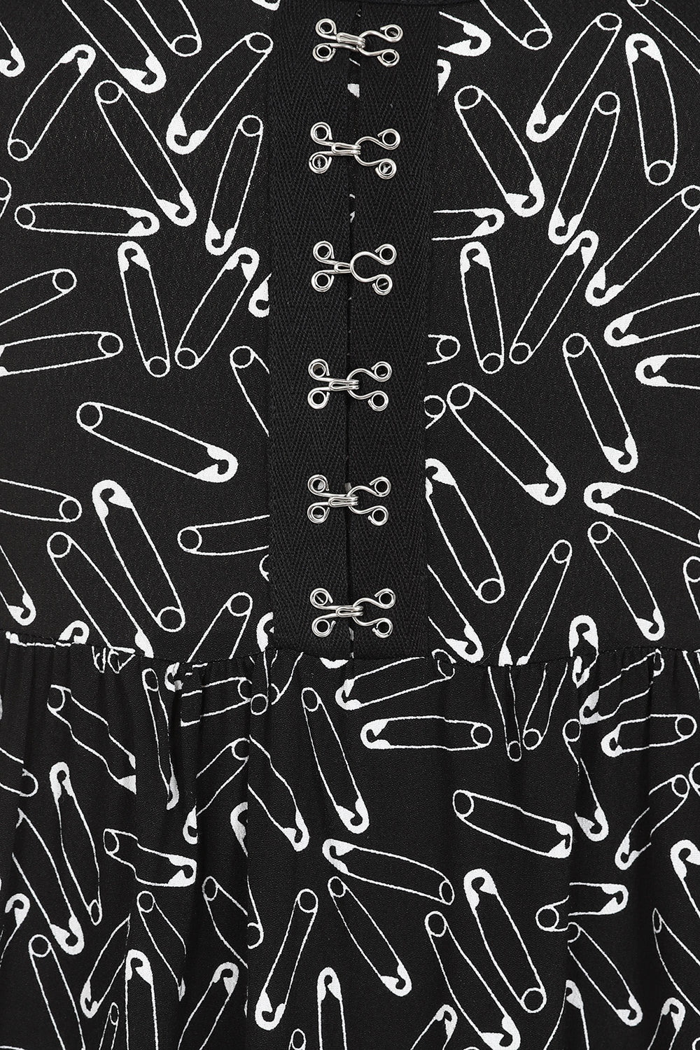 Safety Pin Dress Black - Image 9